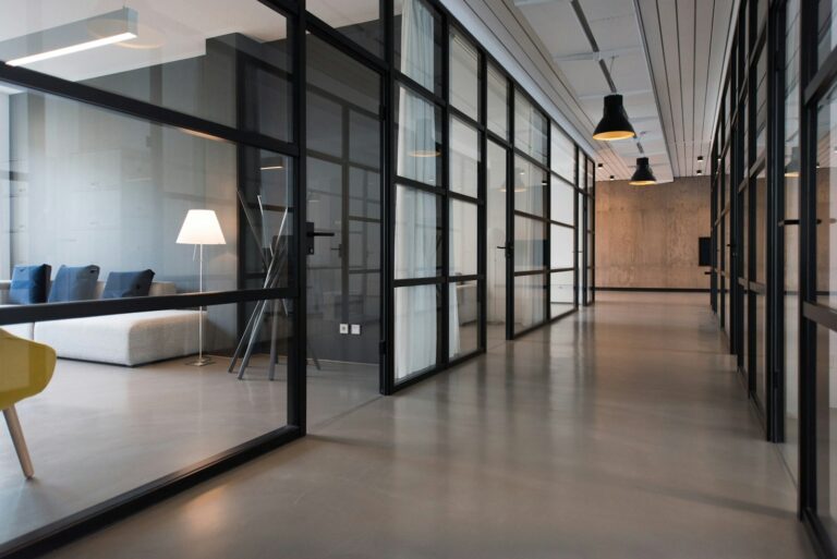 Clean commercial office prepared for a cleaning specification review