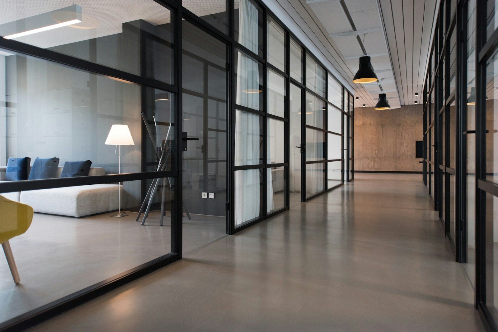 Clean commercial office prepared for a cleaning specification review