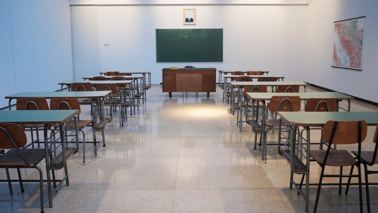 Clean school classroom prepared for a new term